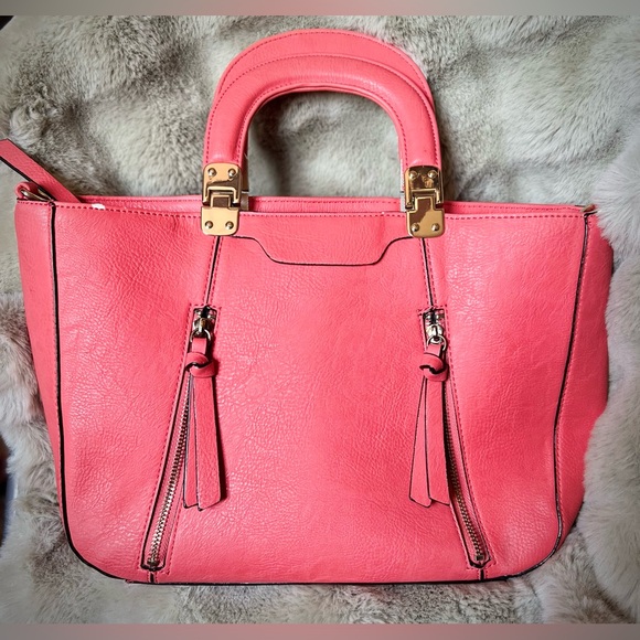 Gianni Bini Handbags - Gianni Bini Vegan Leather Coral Handbag